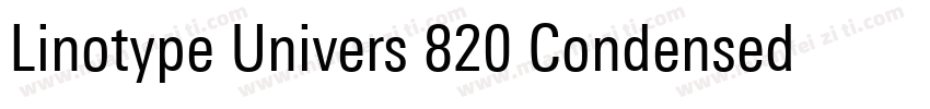 Linotype Univers 820 Condensed Bla字体转换